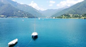 Sumer lake view in the north of Italy