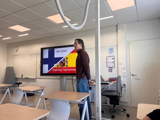 Stefan giving a presentation.